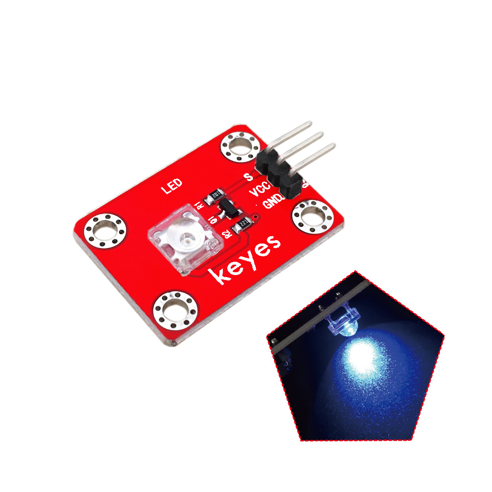 keyes 食人鱼LED蓝光模块(焊盘孔) 红色 环保